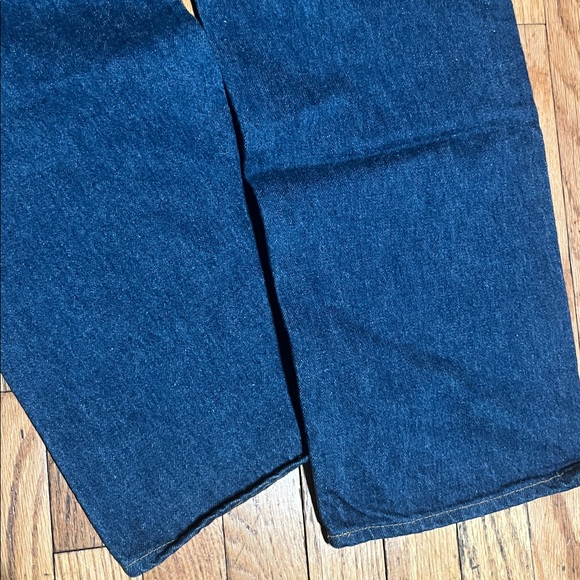 Levi's Original 501 0115 Dark Wash Button Fly Straight Denim Jeans Men's 36 X 32 - Picture 4 of 14